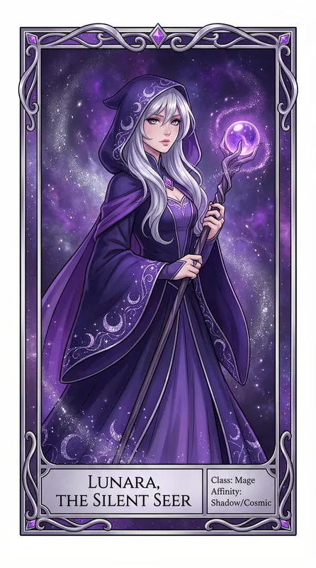 月影法师角色卡片——黄色仓库精选动漫角色